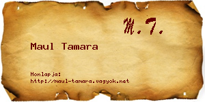 Maul Tamara névjegykártya